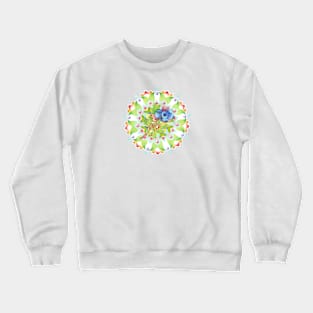 Maine Blueberry Red Gingham Mandala Crewneck Sweatshirt